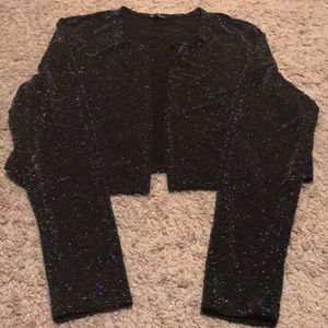 short silvery jacket